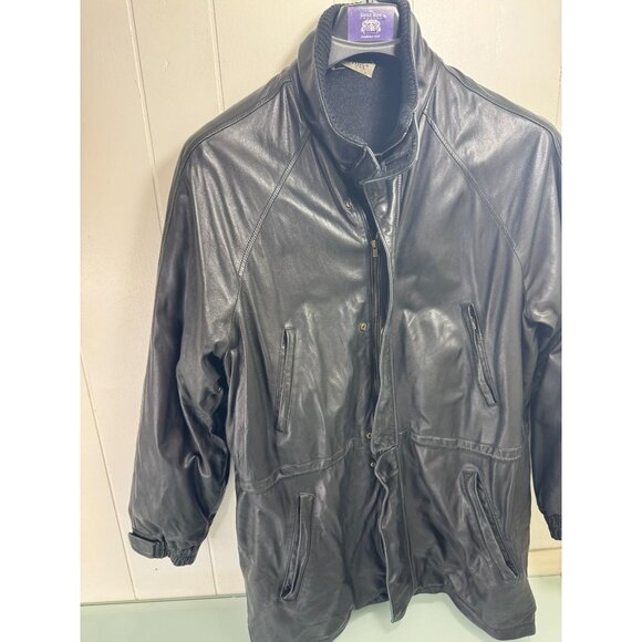 Vintage St. Croix Jacket Mens Large L 100% Lamb Leather Black - Picture 8 of 9